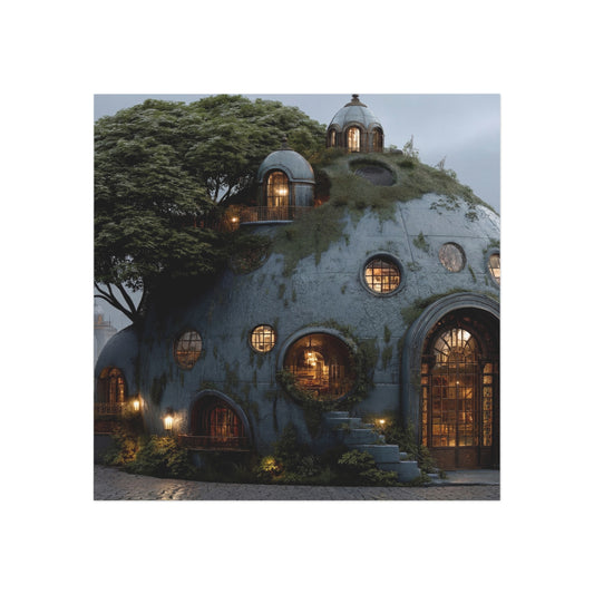 Skyborne Library Magnet – Moss-Covered Orbital Dwelling