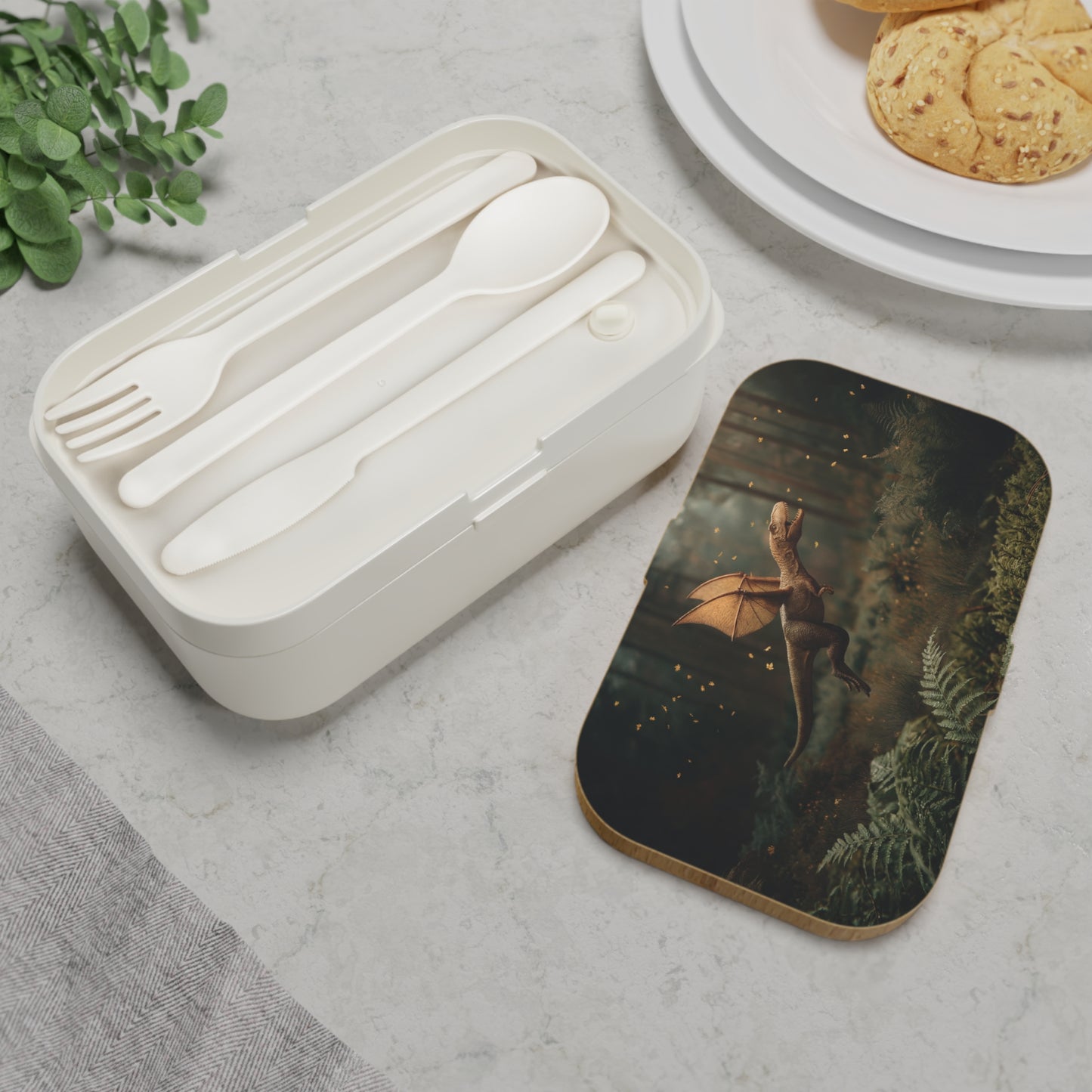 Forest Dragon Bento Lunch Box – Sunset Flight Through Ferns