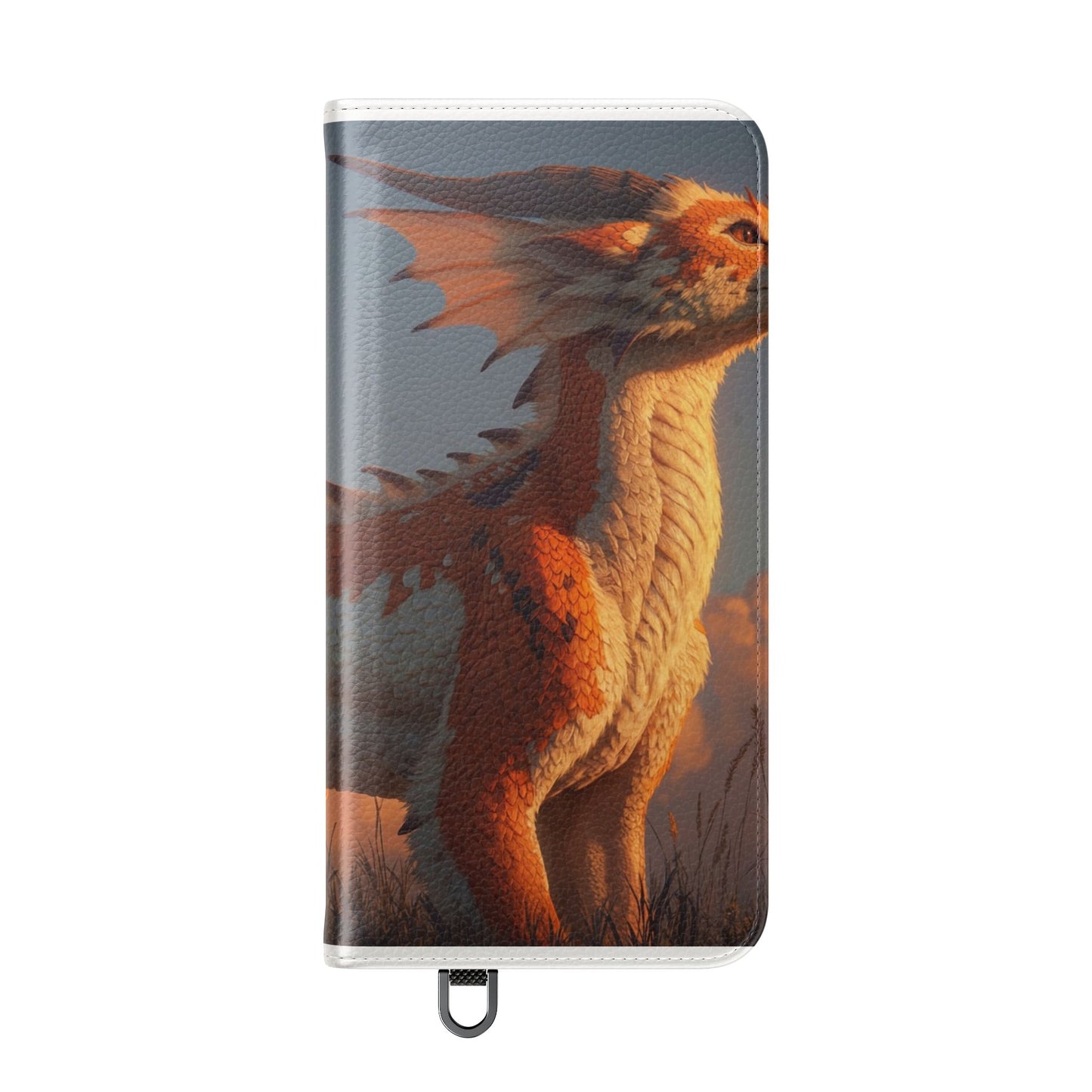 Gilded Dragon Flip Cases – Amber Sunset Guardian