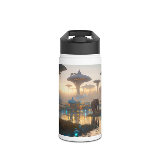 Misty Savannah Elephants Stainless Steel Water Bottle, Standard Lid – Dawn’s Whispering Herd