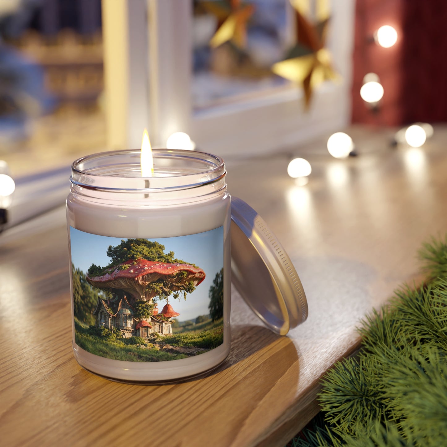Mushroom Cottage Scented Soy Candles with White Lid, 9oz – Forest Floor Whispers