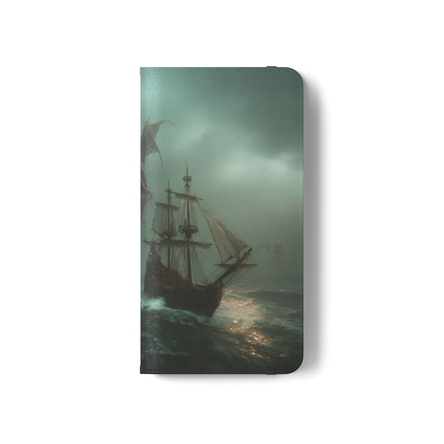 Leviathan Dragon Flip Cases – Crimson Sentinel at Sea