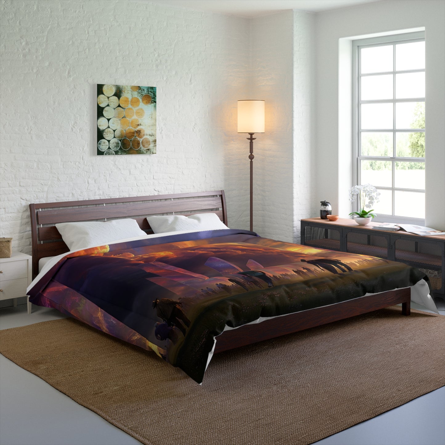 Celestial Obelisk Comforter – Twilight Gateway Dreamscape