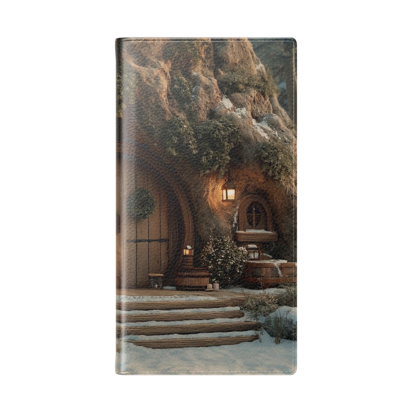 Hobbit Hole Flip Cases – Cozy Winter Doorway Scene