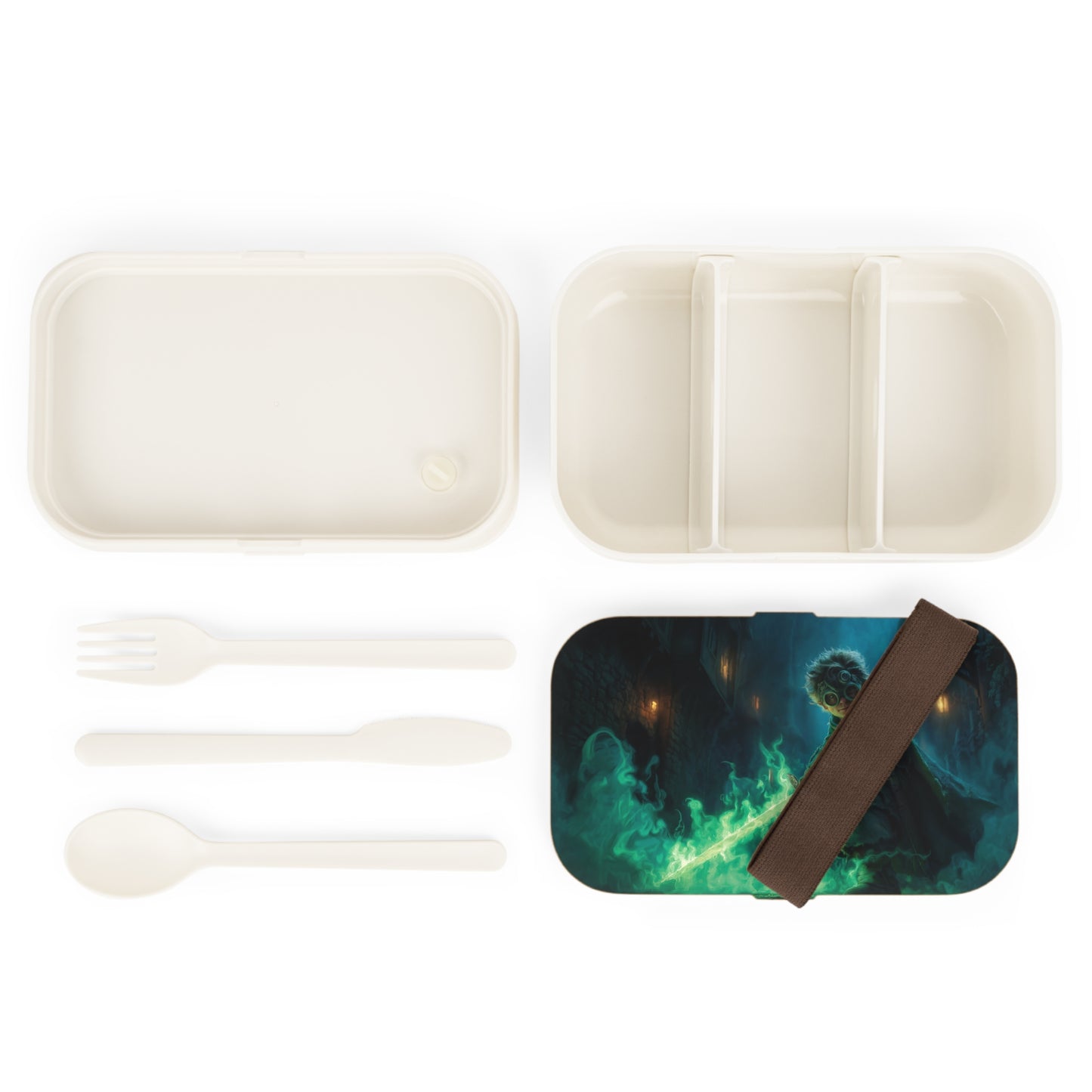 Emerald Blade Goblin Sentinel Bento Lunch Box – Green Fire Guardian Alleyway