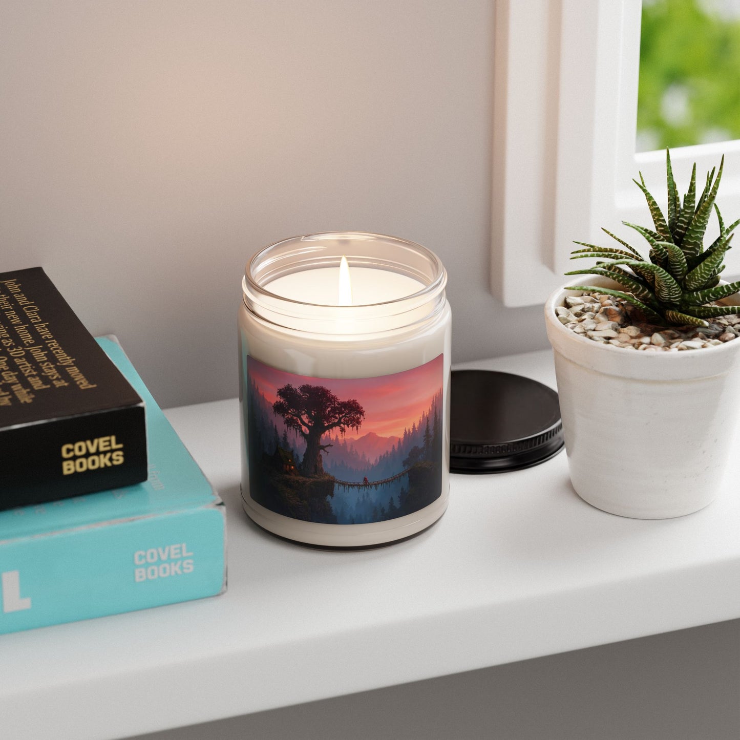 Crimson Sentinel Scented Soy Candle, 9oz – Twilight Grove Sanctuary