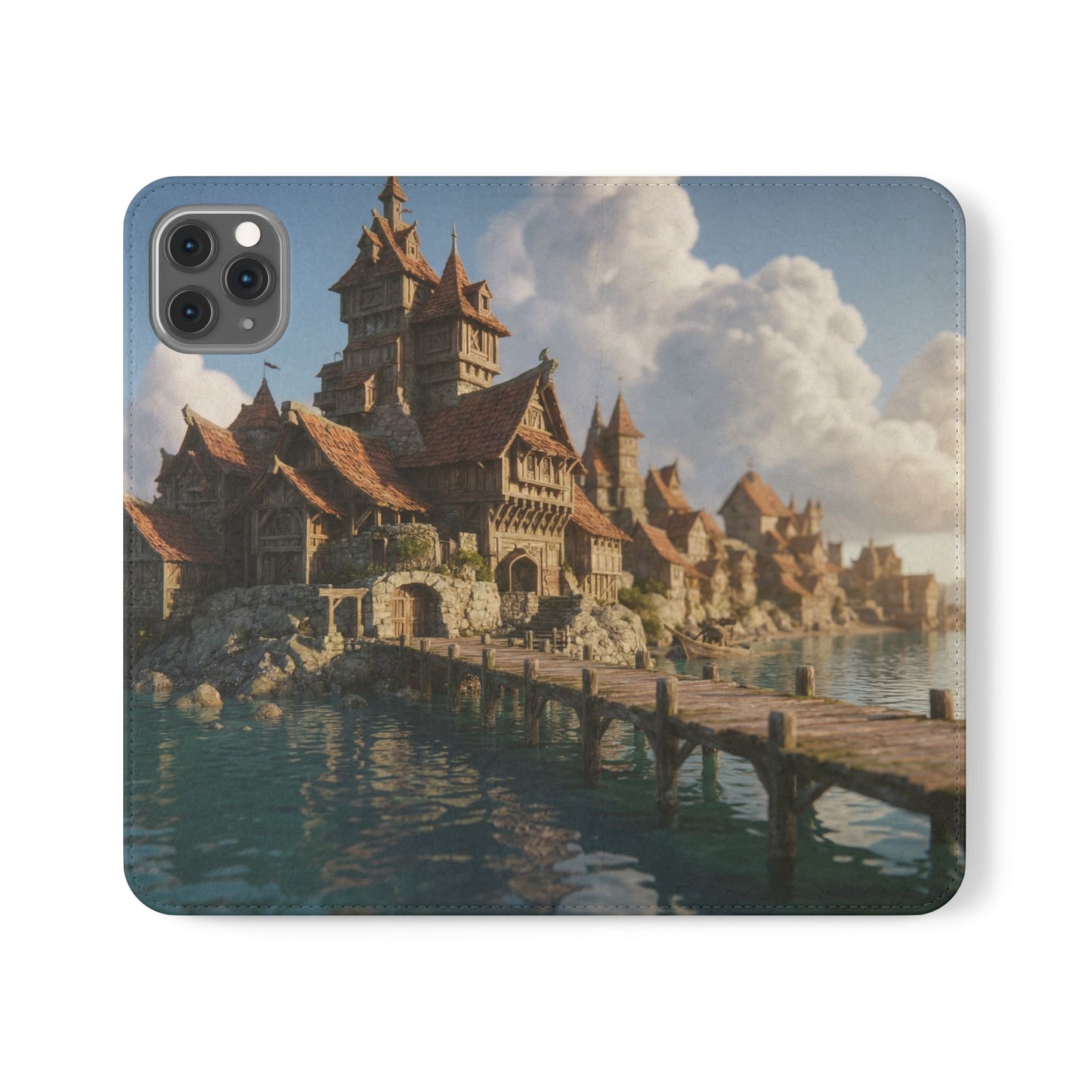 Cobblestone Harbor Flip Cases – Timber Town Seaside Walkway