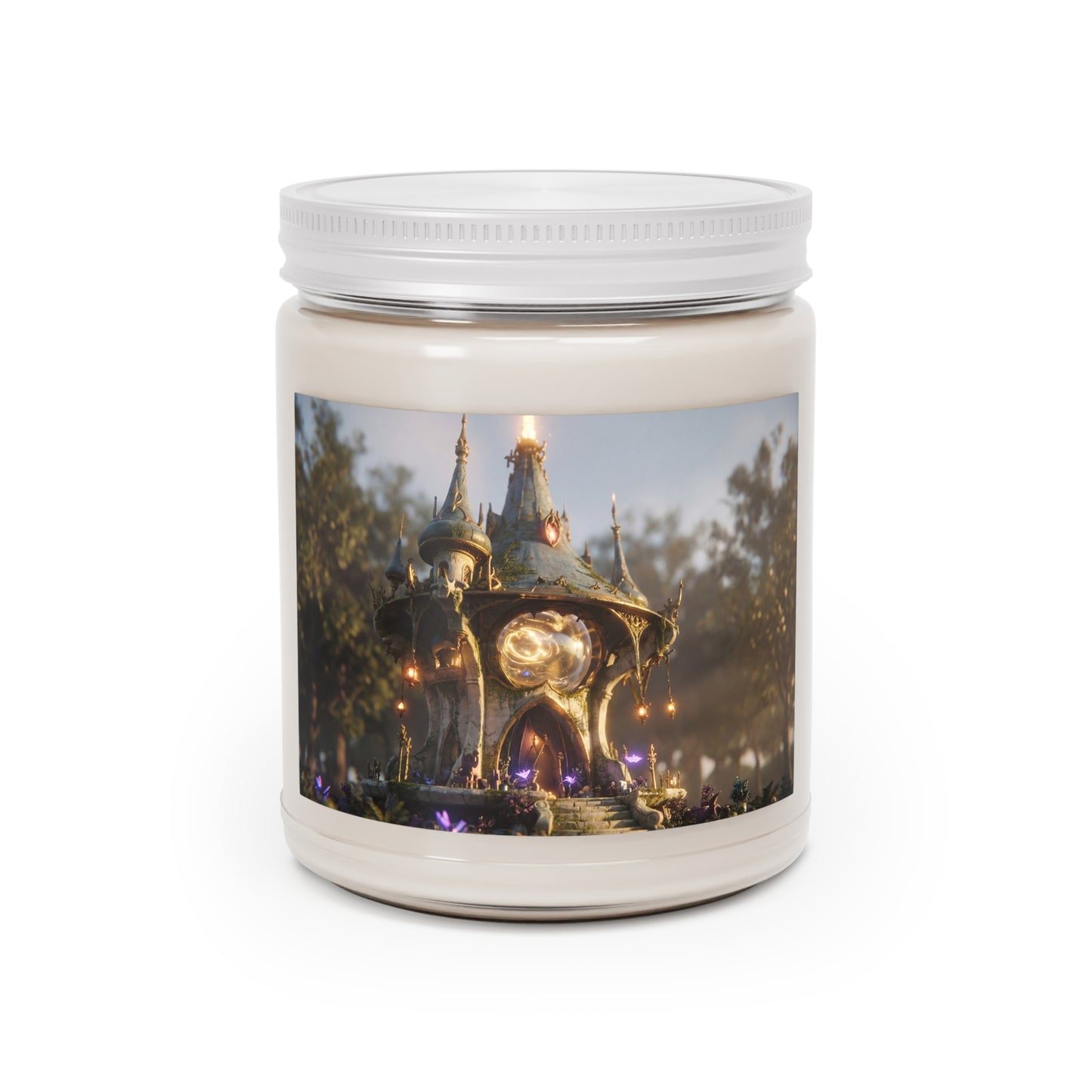 Whispering Observatory Scented Soy Candles with White Lid, 9oz – Twilight’s Forgotten Archive