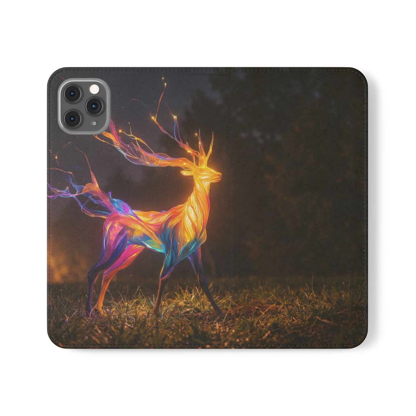 Ethereal Deer Flip Cases – Luminous Spirit Portrait