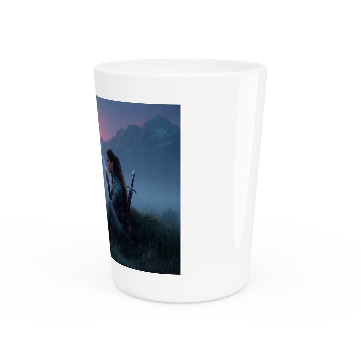 Misty Peak Sentinel – Small Glass with Dragon Companion