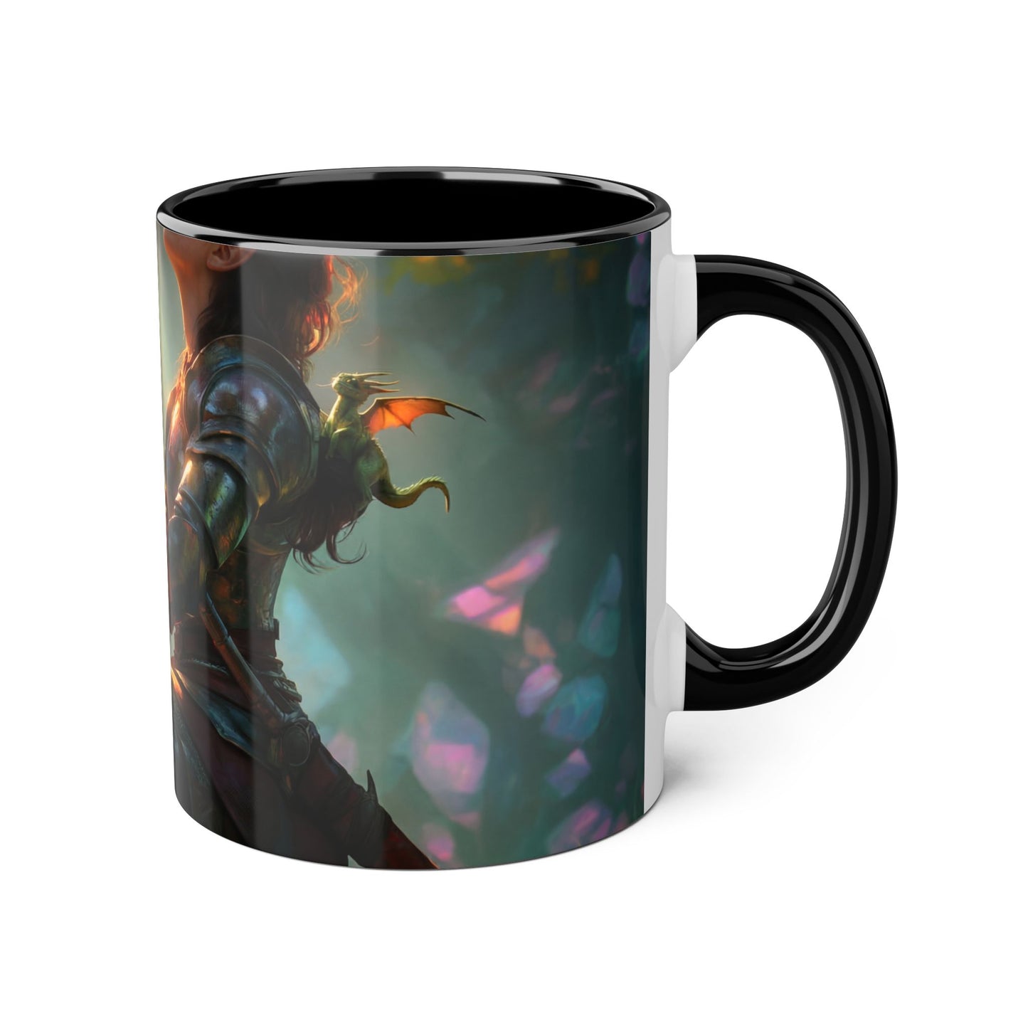 Sentinel Knight Accent Mugs, 11oz – Prism-Lit Forest Prayer Scene
