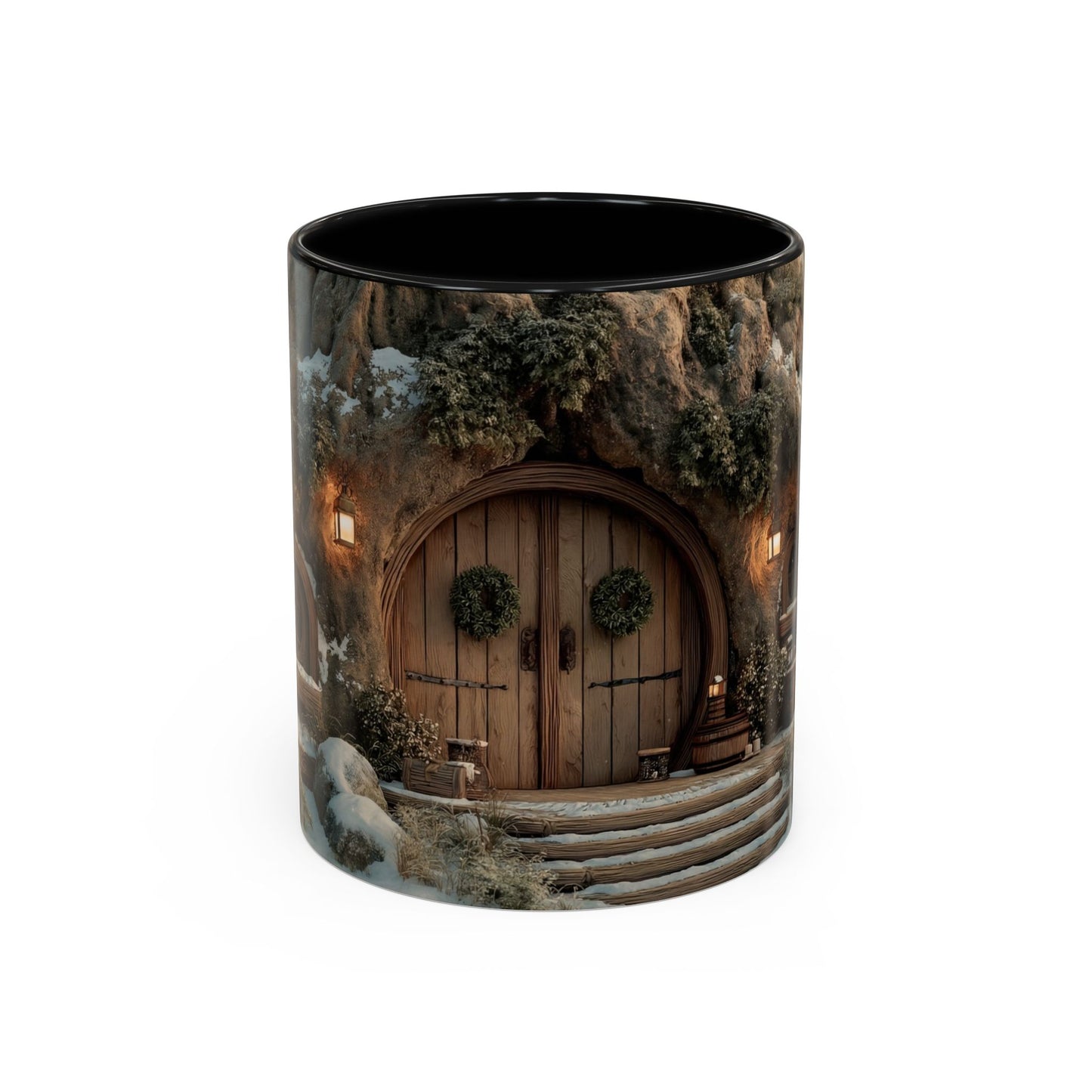 Winter Treehouse Doorway Mug – Snow-Kissed Forest Hearth