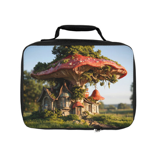 Mushroom Cottage Lunch Bag – Whimsical Forest Home for Your Midday Escape