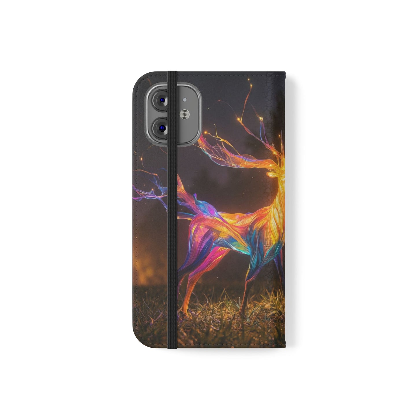 Ethereal Deer Flip Cases – Luminous Spirit Portrait