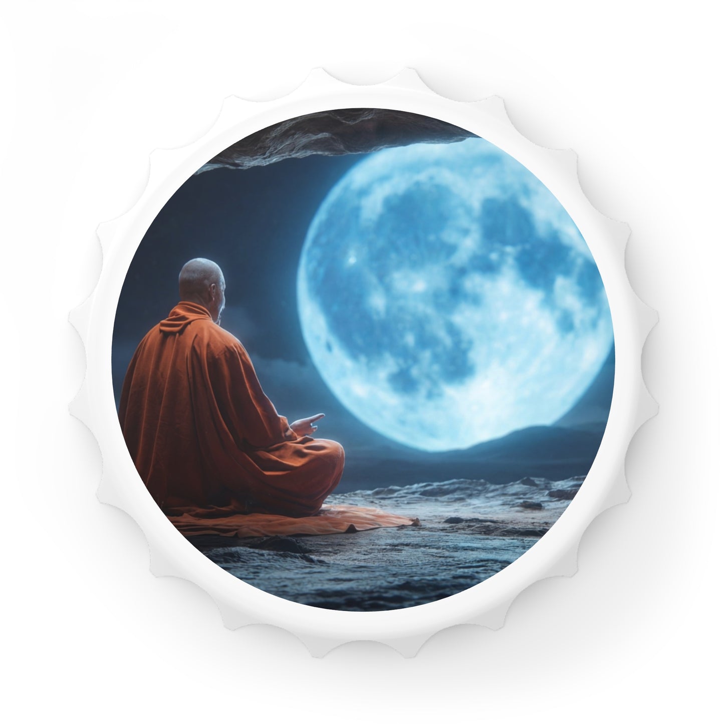 Lunar Meditation Bottle Opener – Moonlit Cave Stillness