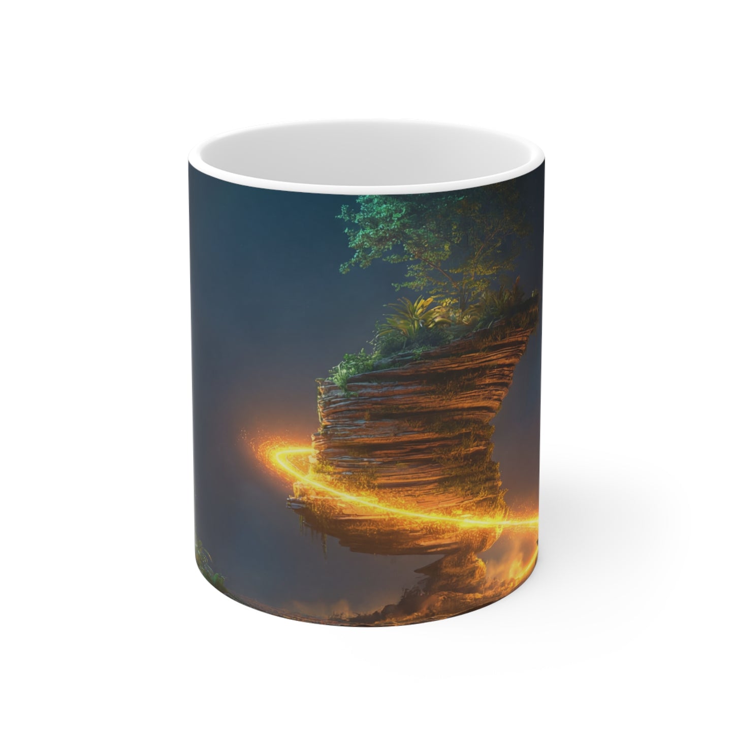 Luminous Floating Island Ceramic Mugs (11oz\15oz\20oz) – Celestial Vortex Dreamscape