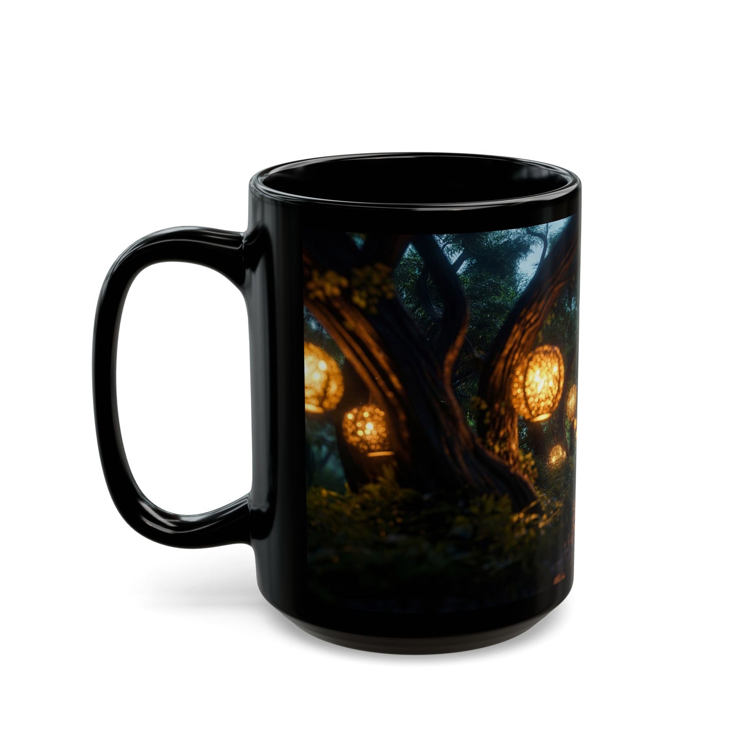 Luminous Lantern Grove Mug – Whispering Pathway Through Ancient Trees