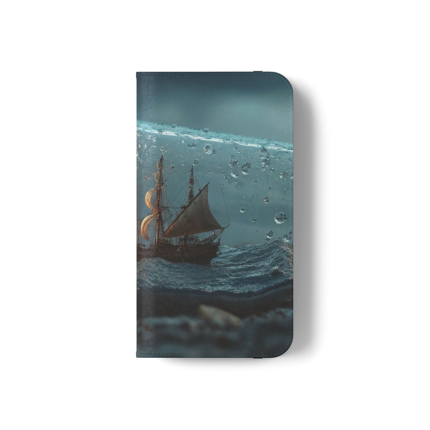 Storm-Struck Galleon Flip Cases – Lightning Inside Glass Bottle