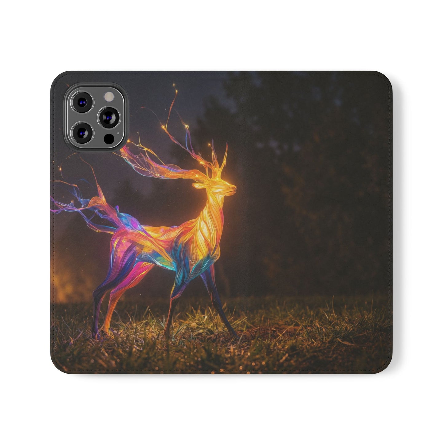Ethereal Deer Flip Cases – Luminous Spirit Portrait