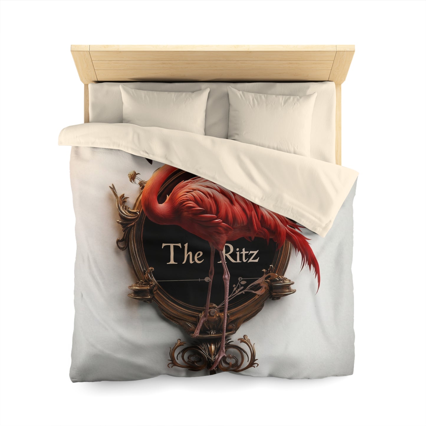 Regal Flamingo Wall Clock – The Ritz Elegance in Warm Gold