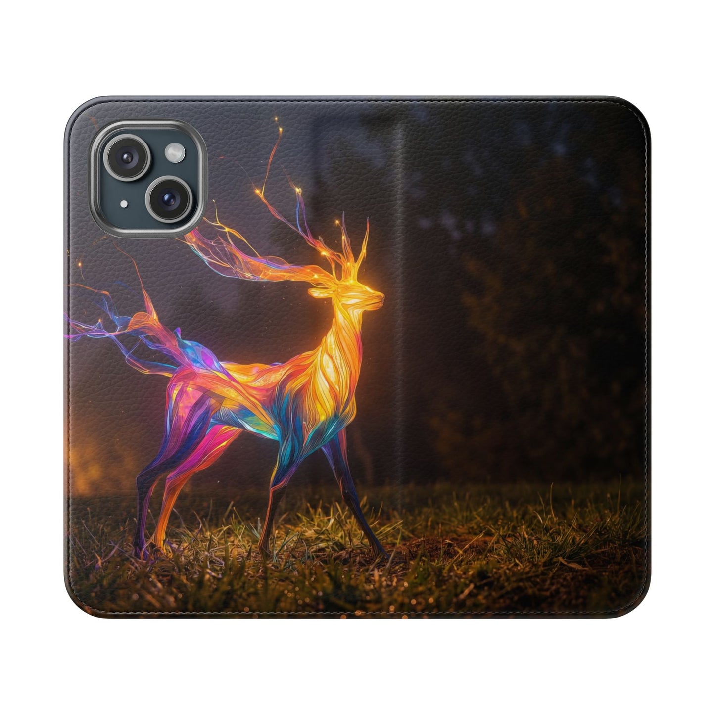 Ethereal Deer Flip Cases – Luminous Spirit Portrait