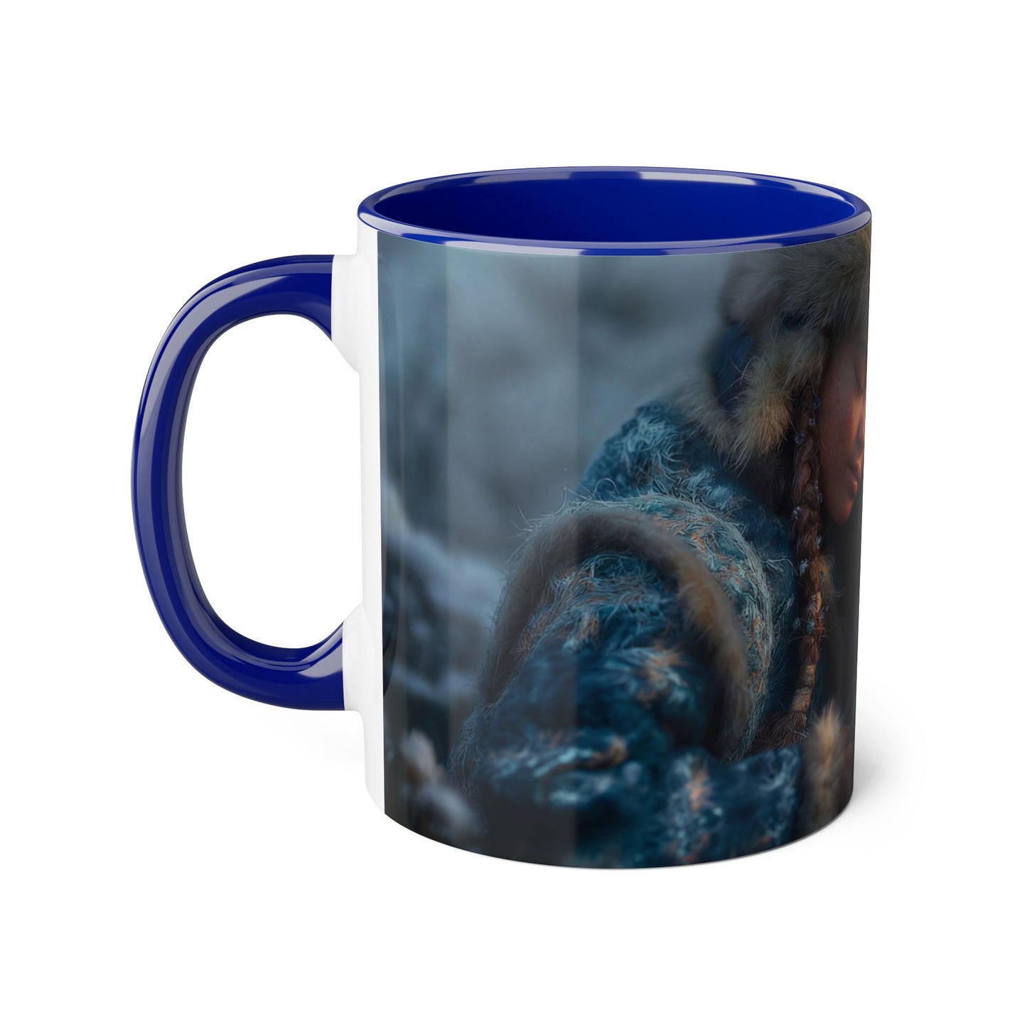 Whispering Guardian Accent Mugs, 11oz – Snowy Dragon & Sleepy Sentinel