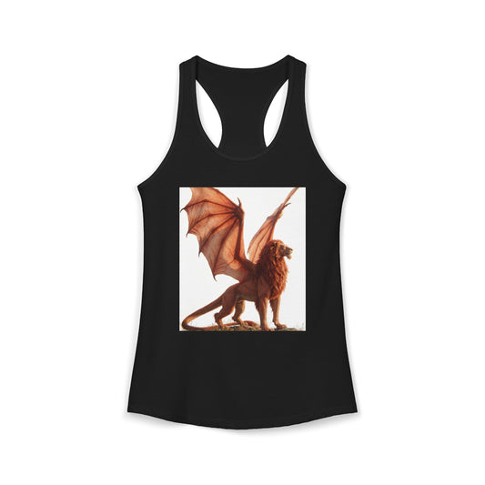 Lion-Dragon Sentinel Women's Ideal Racerback Tank – Amber Dawn Guardian