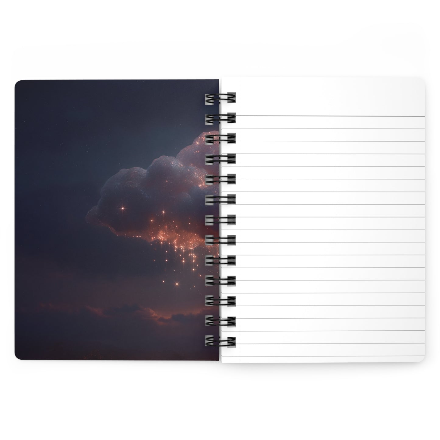 Celestial Cloud Spiral Bound Journal – Stardust Dreamscape