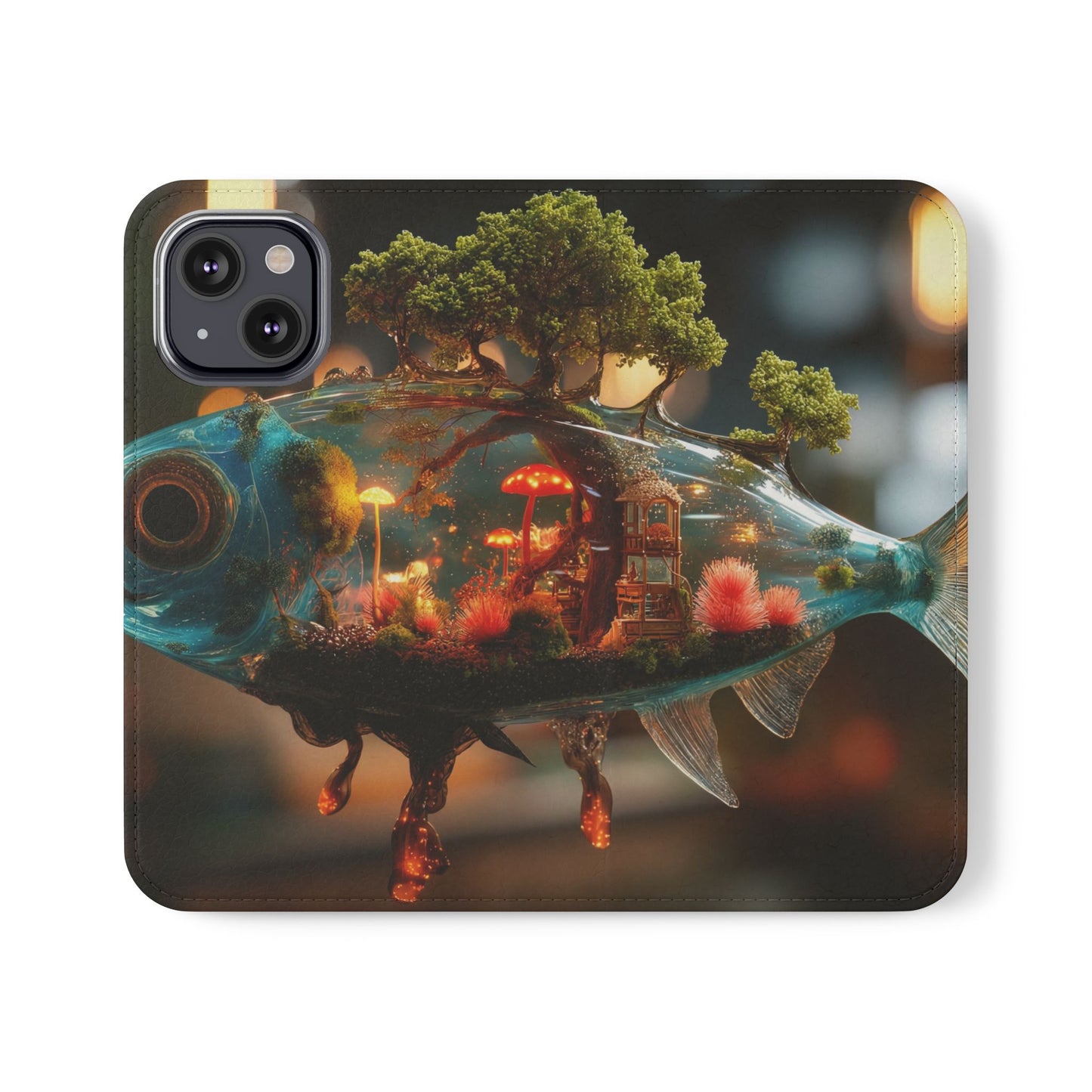 Forest Fish Flip Case – Liquid Glowwood Dreamscape