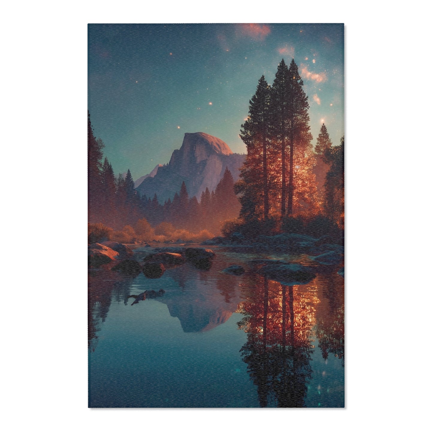 Half Dome Starlight Area Rugs – Mirror Lake Twilight Dreamscape