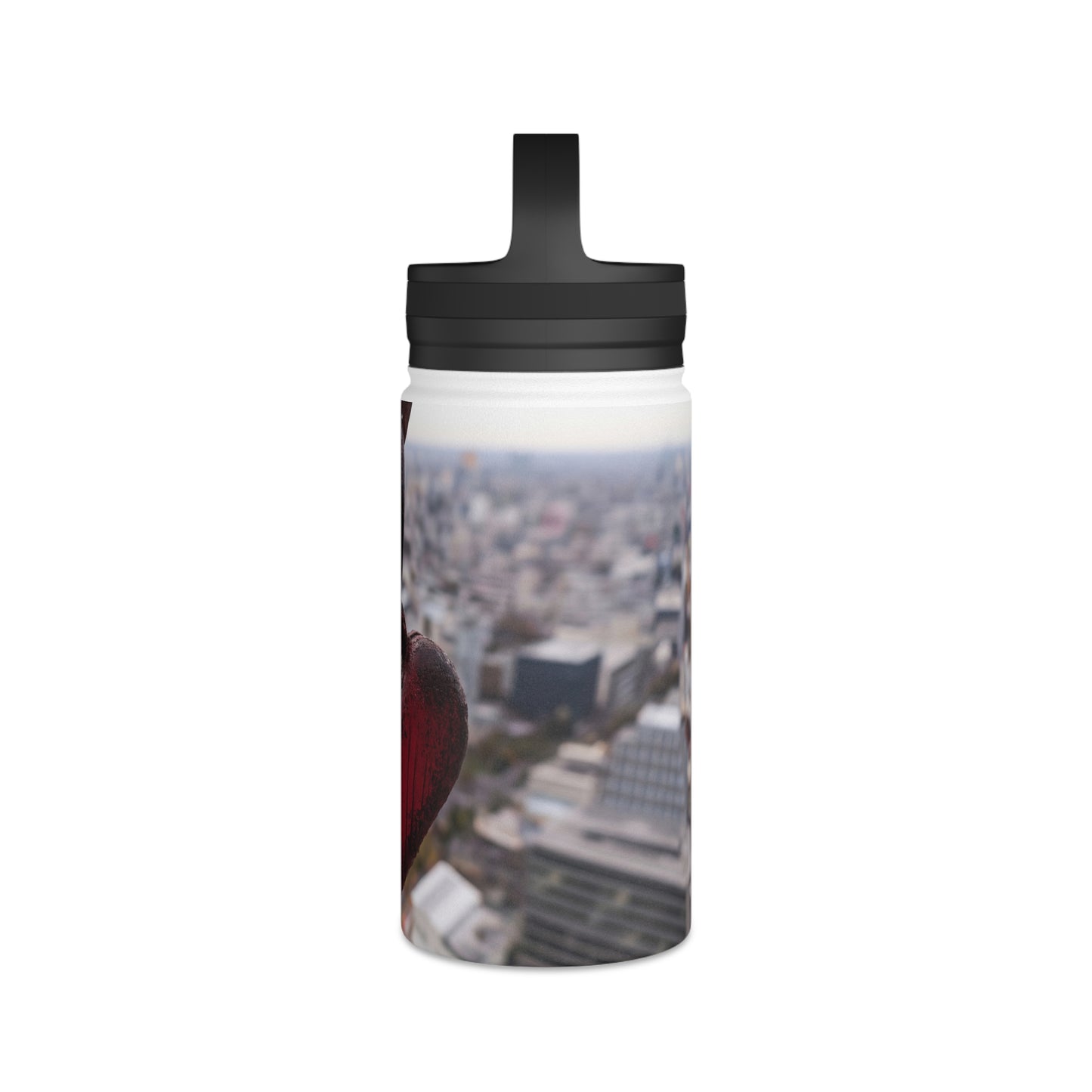 Rusty Heart Weight Bottle – Suspended Above the City’s Pulse