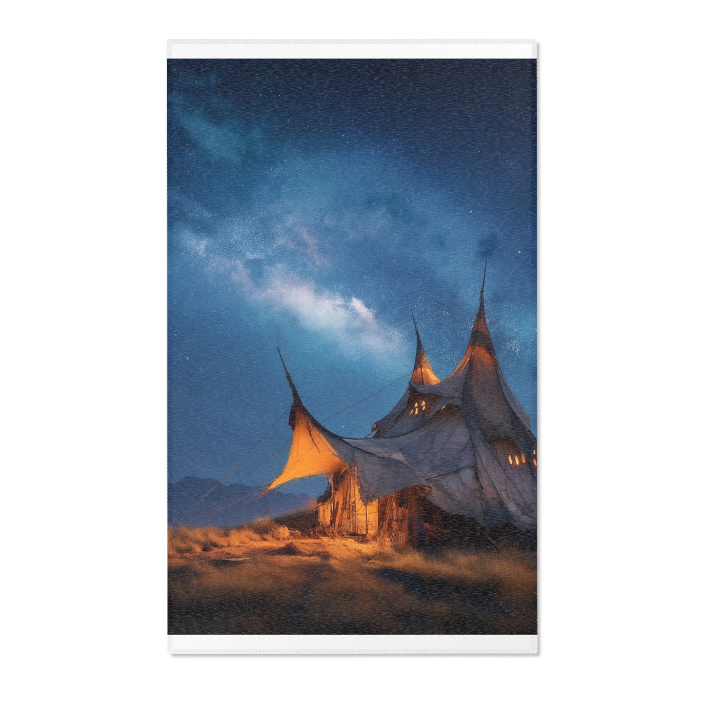 Starlit Nomad Tent Rug – Milky Way Under Canvas