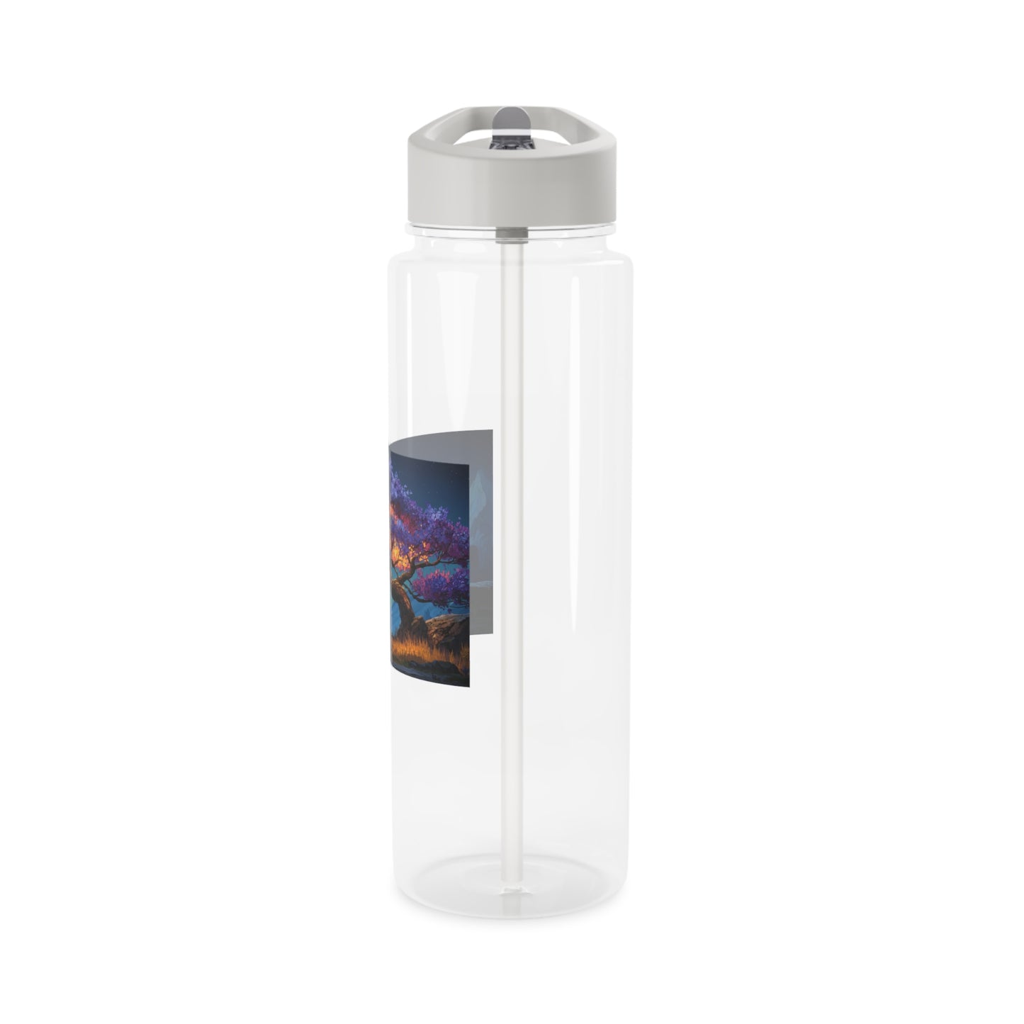 Twilight Bloom Tritan Water Bottle – Violet Canopy & Mountain Vista