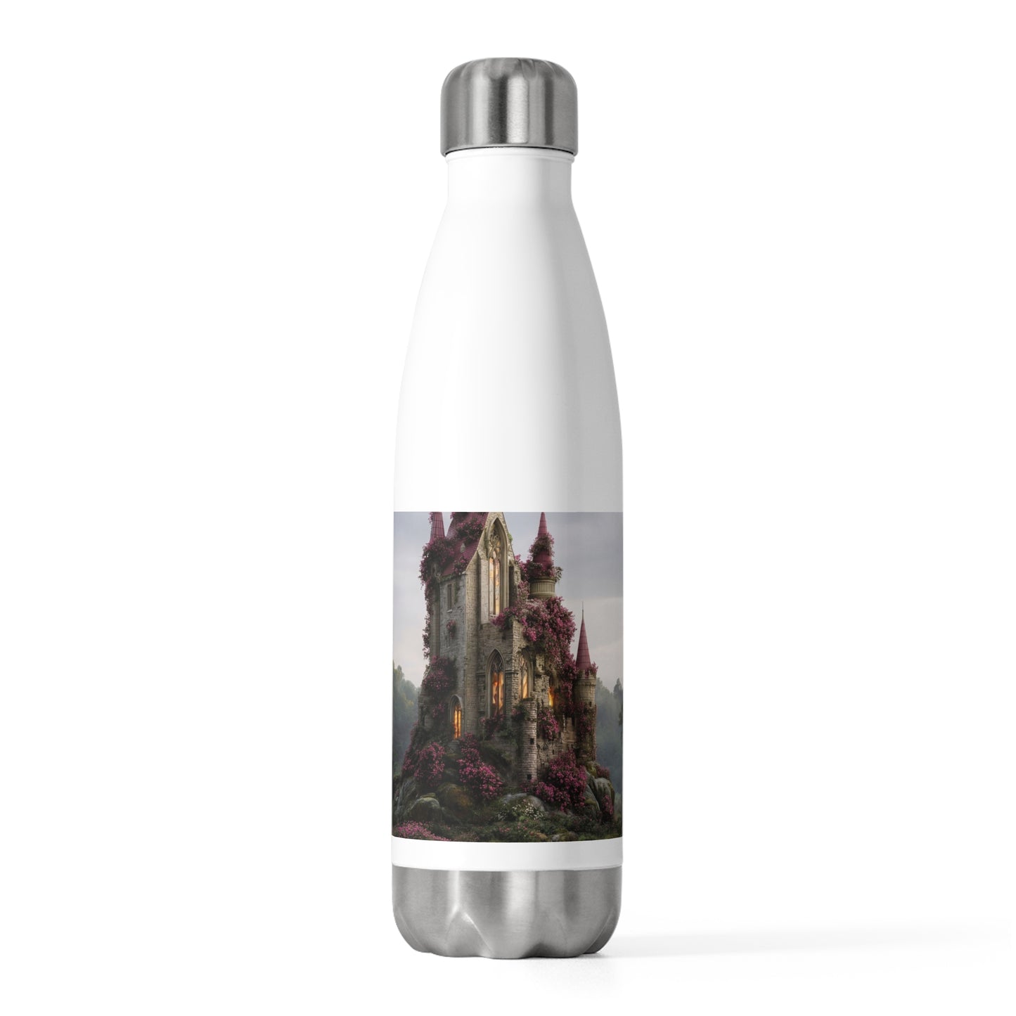 Rose-Clad Castle 20oz Insulated Bottle – Whispers of the Forgotten Keep