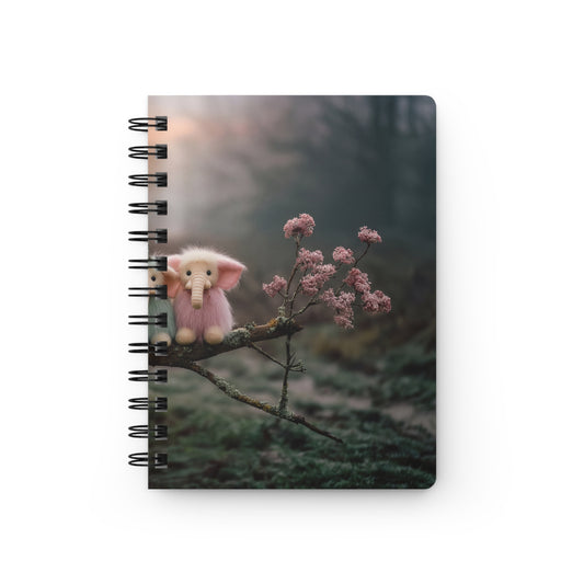 Three Furry Elephant Friends Spiral Bound Journal – Twilight Woods Companion