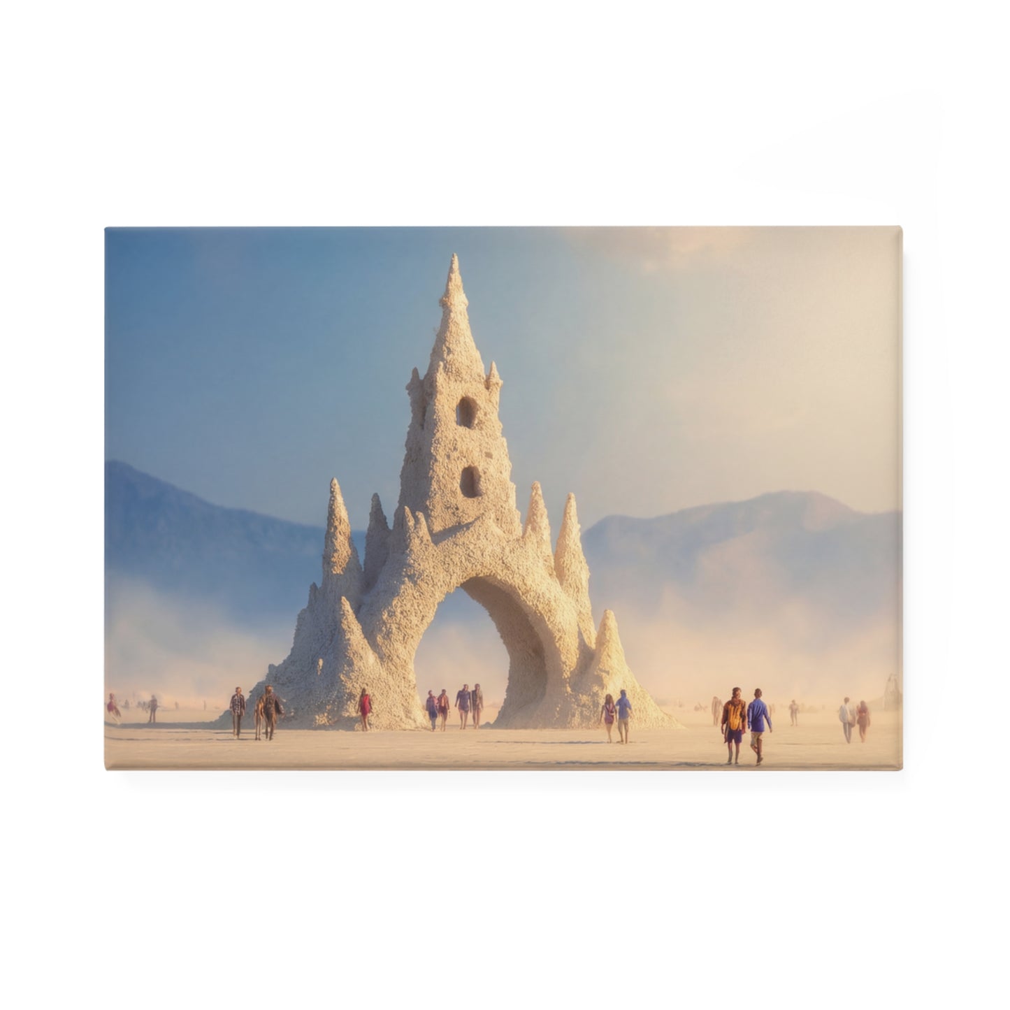 Desert Cathedral Button Magnet, Rectangle (1 & 10 pcs) – Sunlit Saltstone Gateway