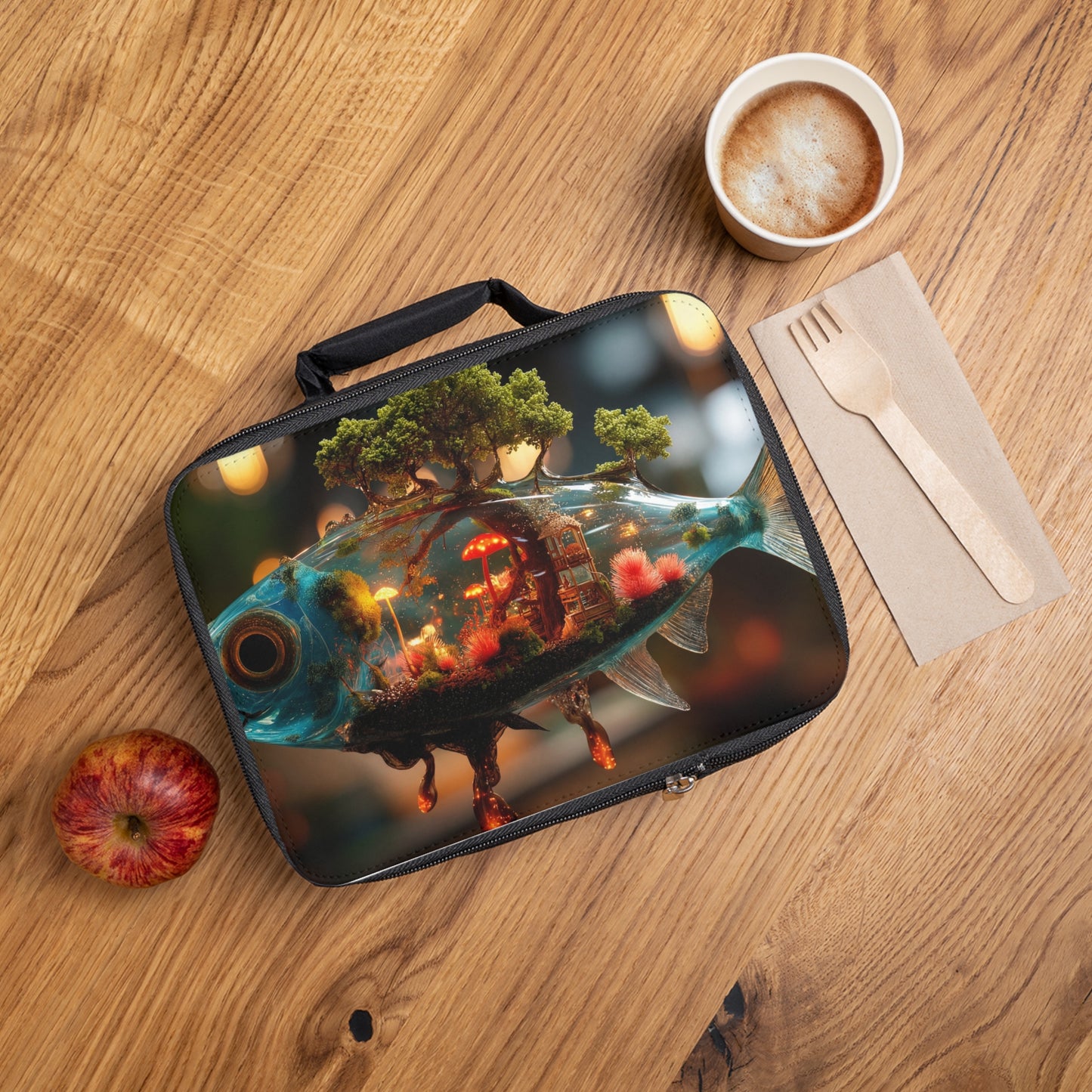Forest Within Fish Lunch Bag – Liquid Eden Dreamscape