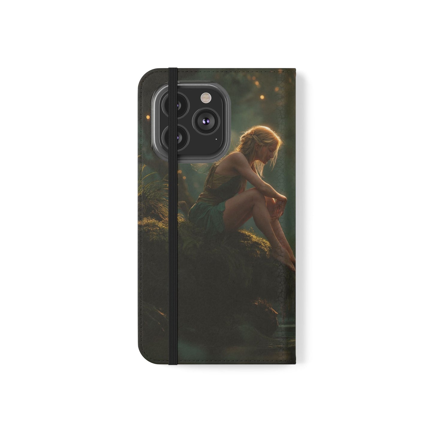Mossy Bank Fairy Flip Cases – Golden Hour Sentinel Portrait