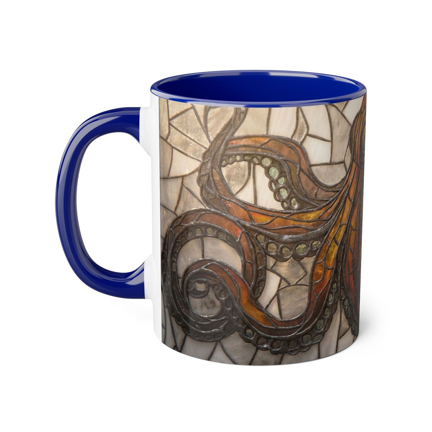 Stained Glass Octopus Accent Mugs, 11oz – Amber Tentacle Garden
