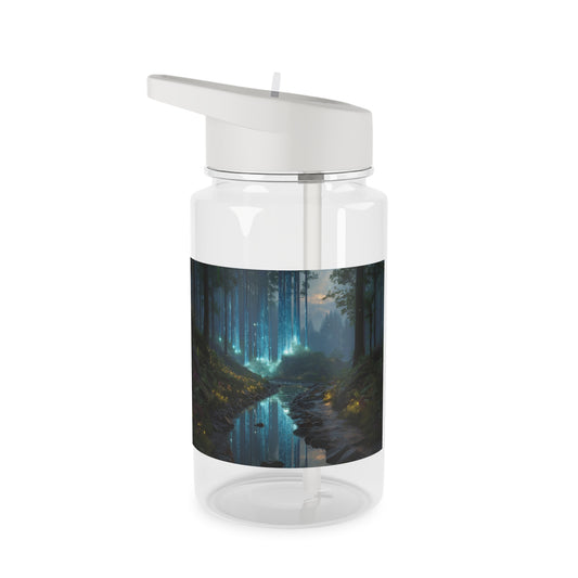 Glowing Tree Stream Tritan Water Bottle – Bioluminescent Forest Pathway