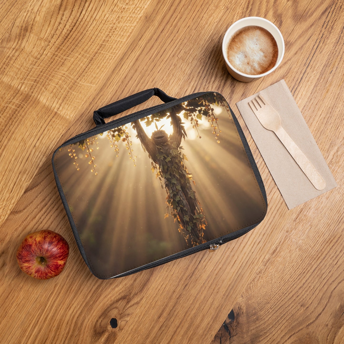 Sunbeam Guardian Tree Spirit Lunch Bag – Golden Hour Forest Embrace