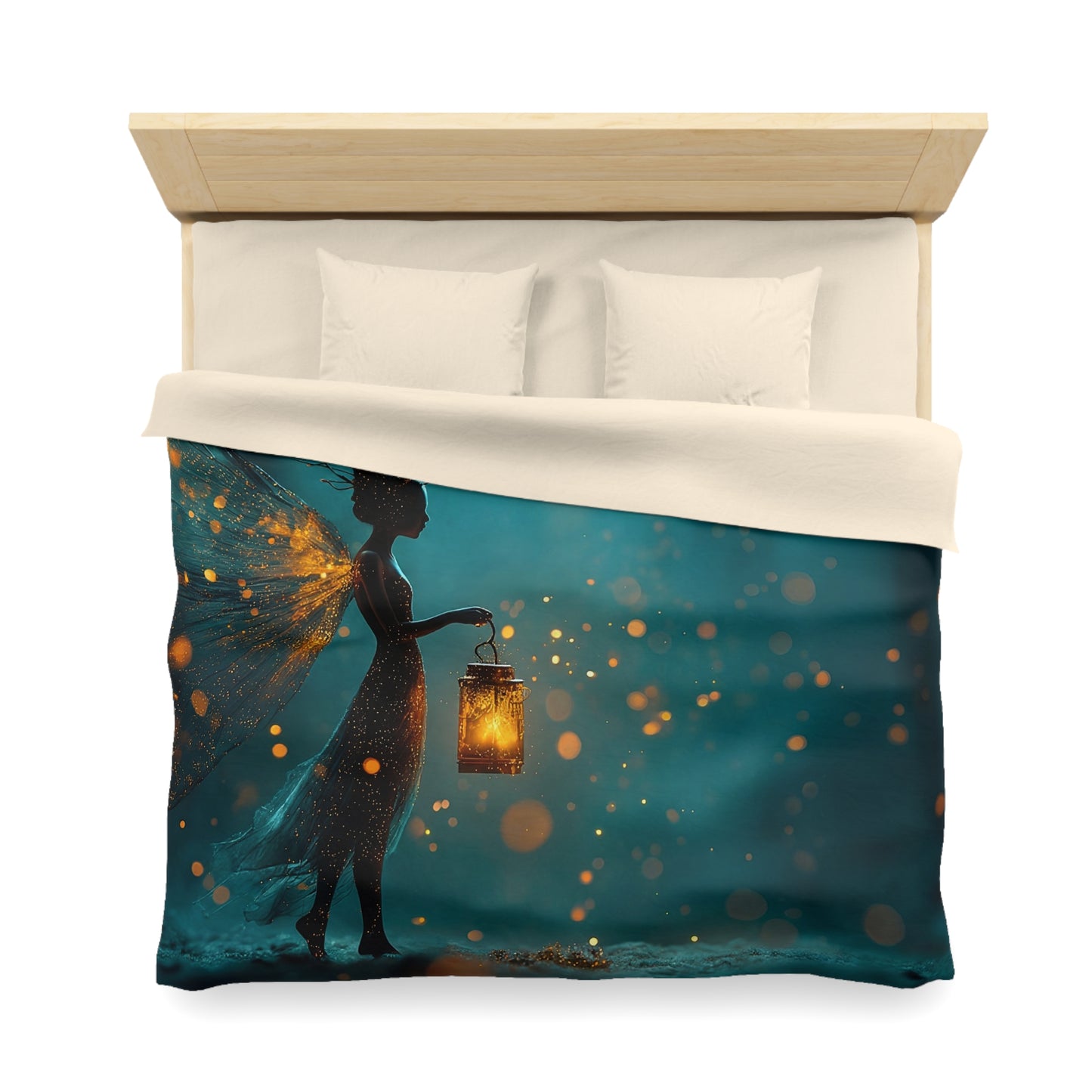 Luminescent Fairy with Lantern Microfiber Duvet Cover – Whispering Woods Glow
