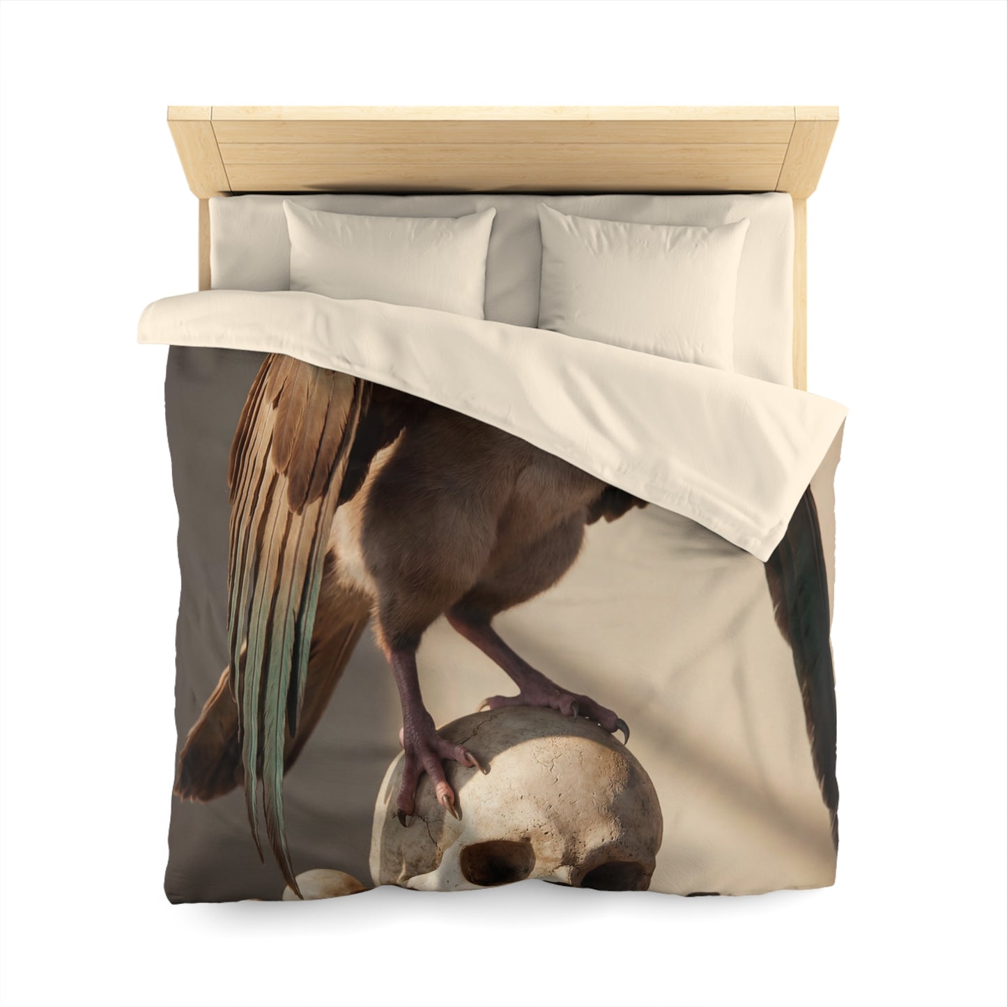 Winged Siamese Cat Duvet Cover – Sunlit Guardian of the Bone Altar