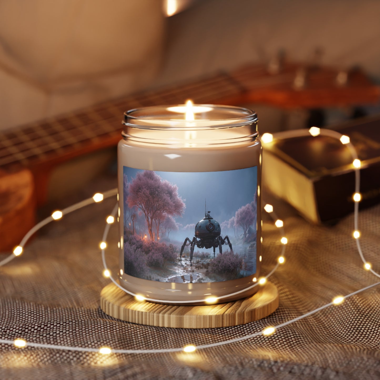 Silent Explorer Scented Soy Candles with White Lid, 9oz – Twilight Bloom Encounter