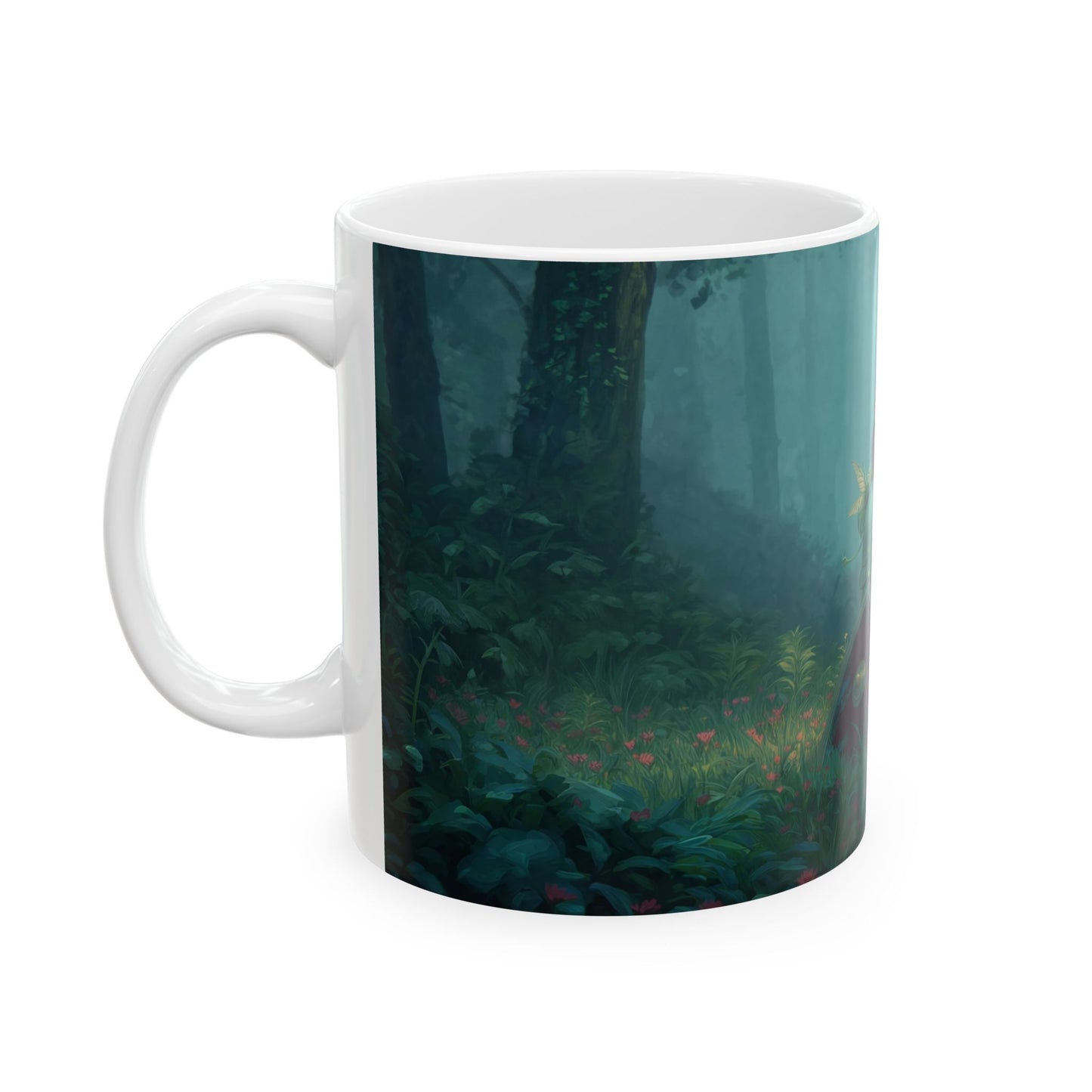 Forest Sentinel Ceramic Mug – Verdant Grove Guardian
