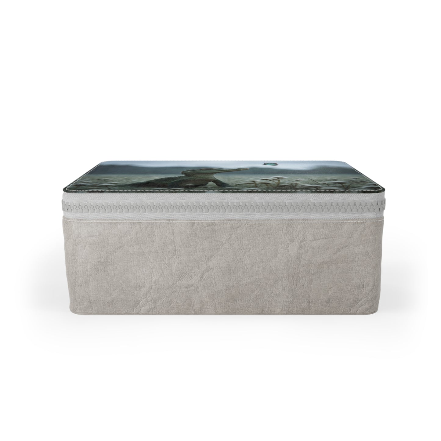 Young Crocodile Butterfly Meadow Lunch Bag – Serene Encounter Canvas