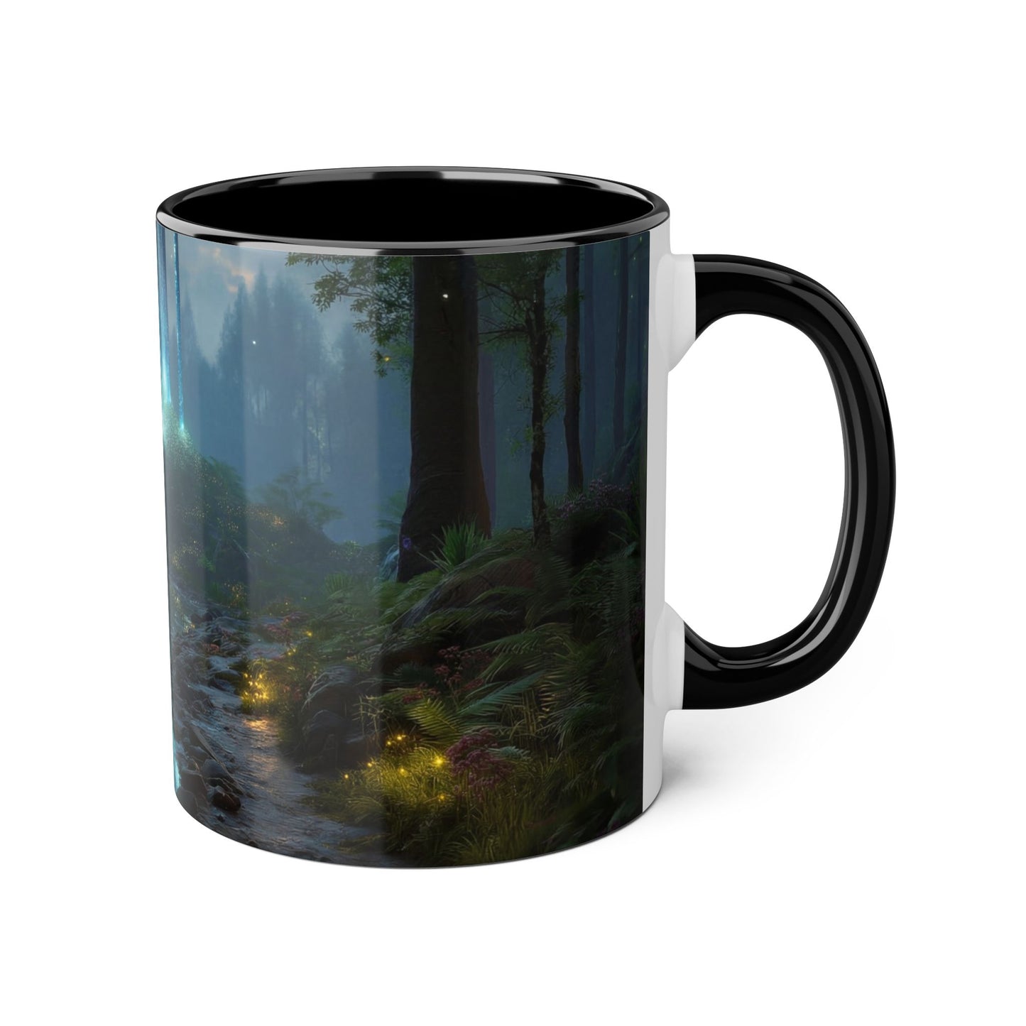 Blue Beam Forest Accent Mugs, 11oz – Luminescent Grove Streamside