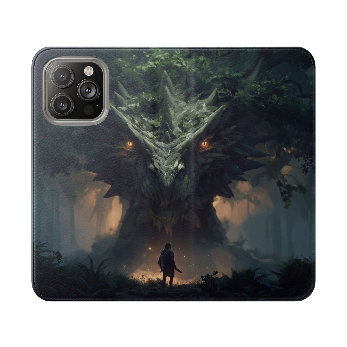 Guardian Beast Flip Cases – Moss-Clad Titan Facing the Wanderer