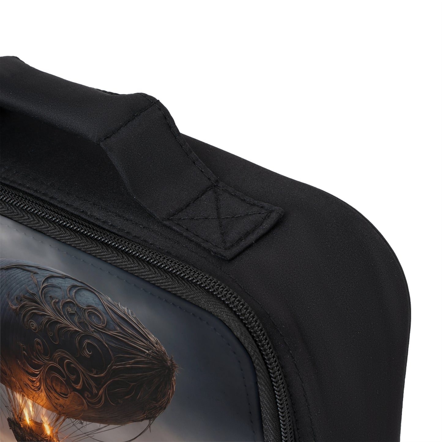 Gilded Airship Lunch Bag – Sunset Sojourn Through Stormy Skies
