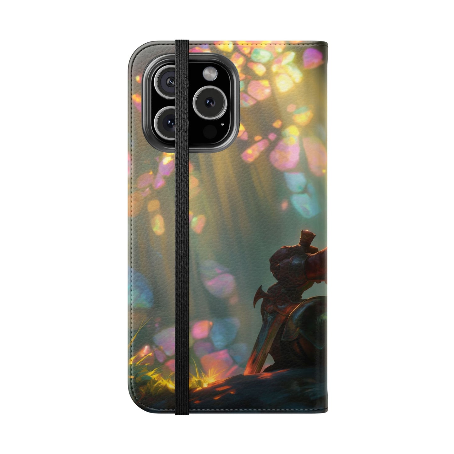 Crystal Grove Sentinel Flip Cases – Iridescent Forest Dawn Guardian